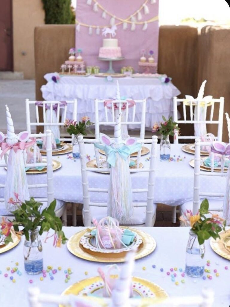 Kids Table with chairs decorated