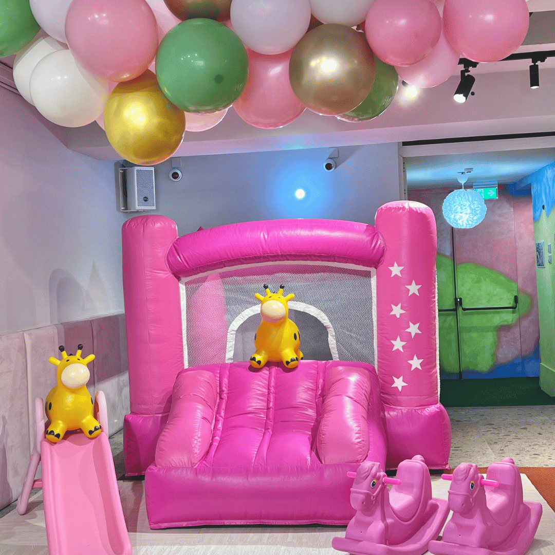 Pink Bouncy Castle Set Option A